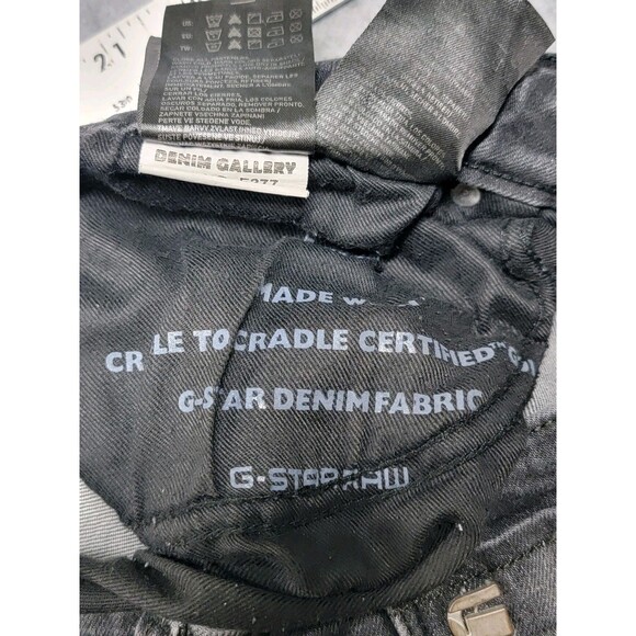 G Star Raw Revend Jeans Mens 36 (34x28) Super Slim Straight Black Stretch 3301 - Picture 15 of 16